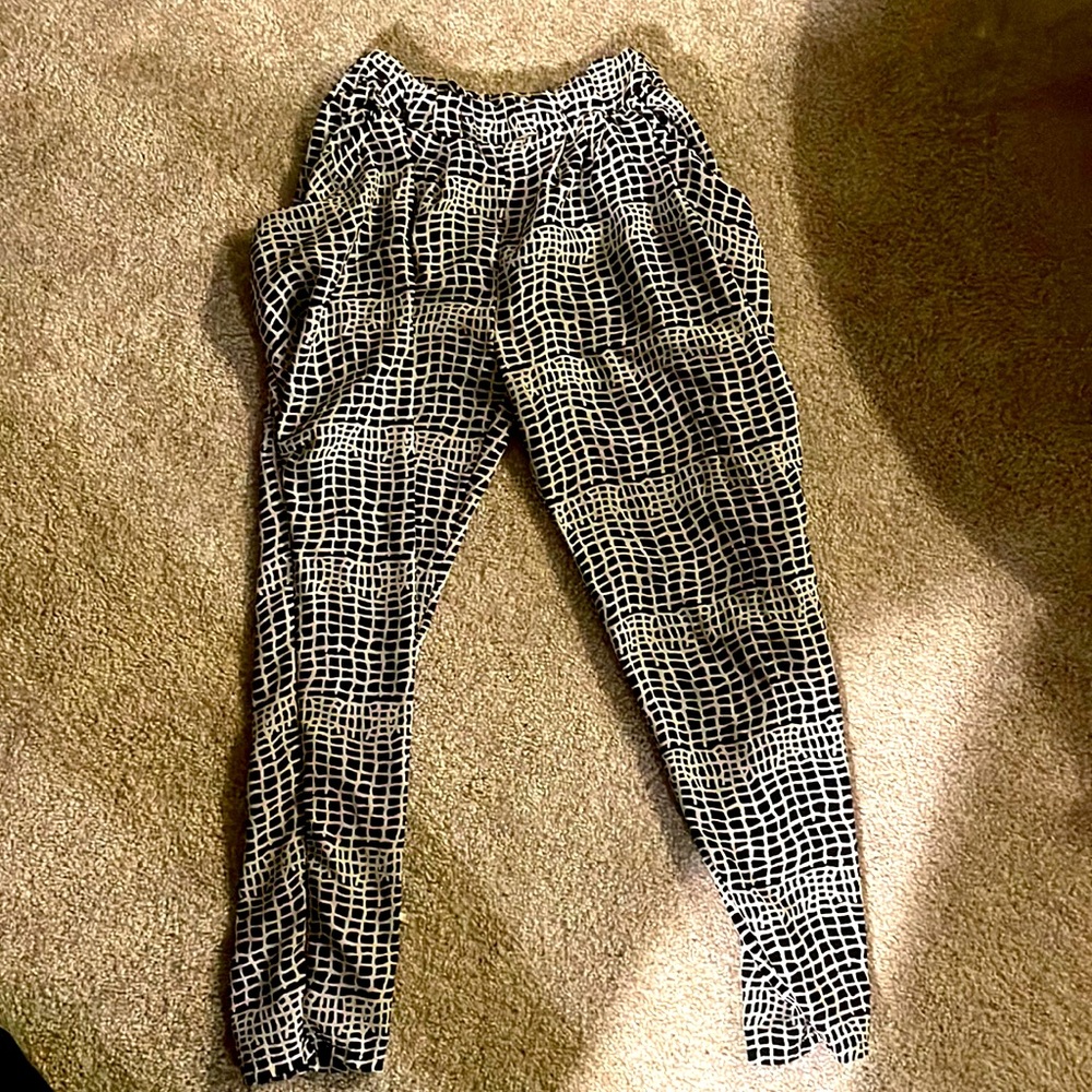 Black and white soft stylish pants